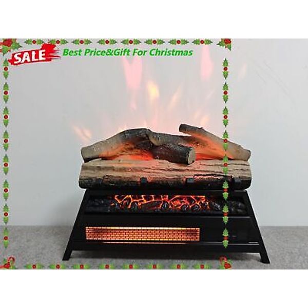 23'' Electric Fireplace 3D Log Set Insert Infrared Fireplace Heater for IndoorIs