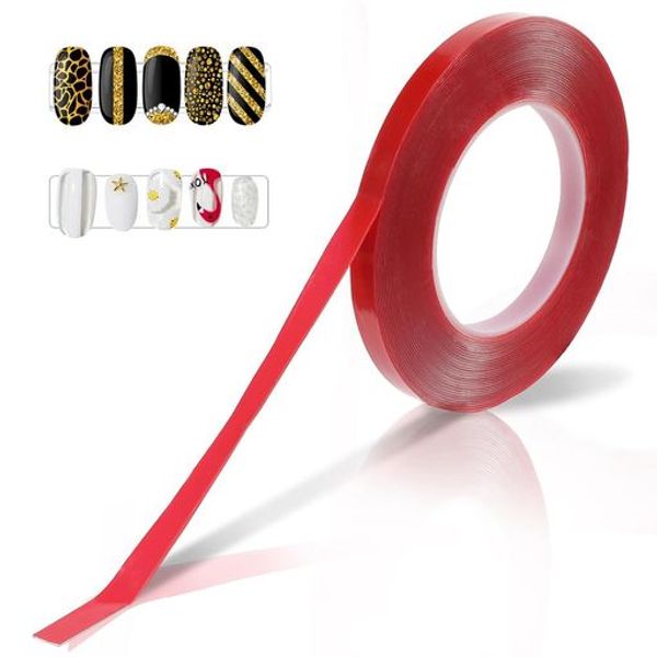 SENSABLISS Nail Line Tape, Transparent Double-Sided Tape, Length 10M, Width 10MM, Thickness 1.0MM, Nail Supplies, Nail Decoration Tool, Super Strong, Double-Sided Adhesive Tape, Heat Resistant, Waterproof, For DIY Adhesion, Excellent Versatility