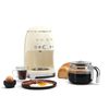 Smeg DCGC01 Jug for Overflow Coffee Maker DCF02 DCG01, Glass, Gray and Chrome