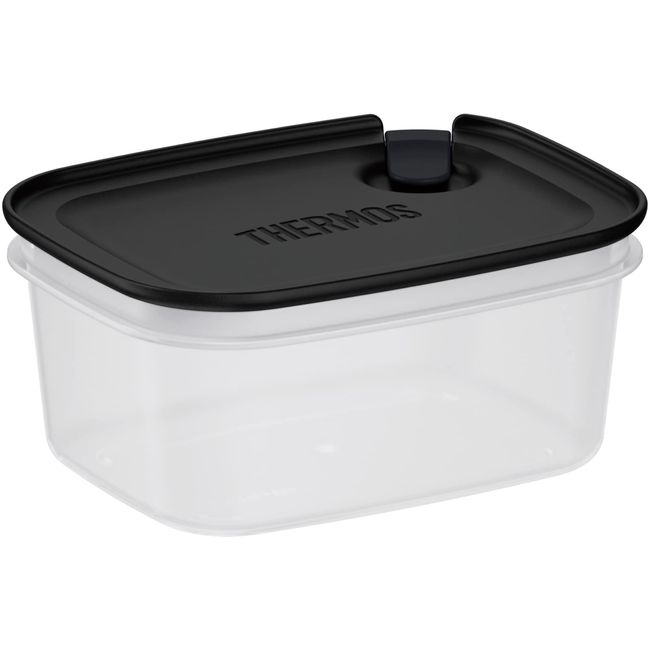 Thermos KC-SA380 BK My Food Container, Square Shape, 12.8 fl oz (380 ml), Black