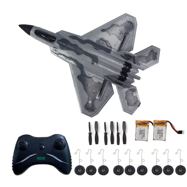 OTXKOO RC Plane Remote Comtrol Airplane RC 2CH Plane, F-22 Remote Control Airplane Ready to Fly, 2.4GHz Aircraft, Easy to Fly RC Glider for Beginners