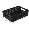 Woodluv Storage Baskets, Storage Boxes Hamper Basket, Storage Baskets for Shelves, Black, Medium