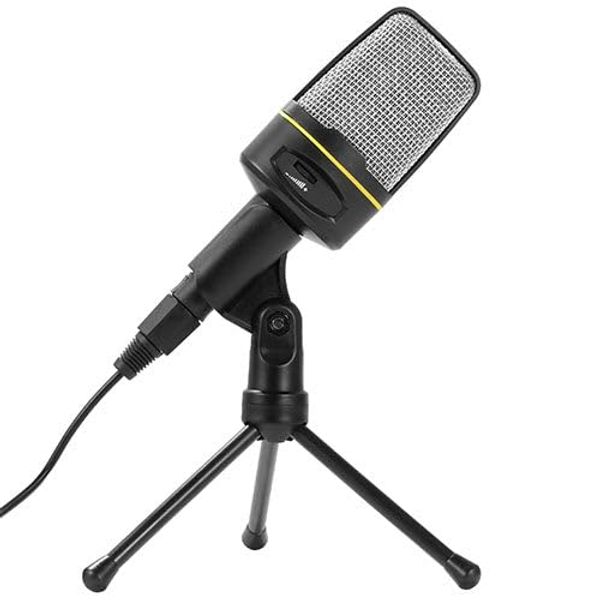 [Pack of 2] Pro Condenser Microphone w/ Tripod Stand Audio Studio Recording Desktop Mic Flexible Mic for Podcasting Broadcasting Gaming Chatting Webcasting w/3.5m