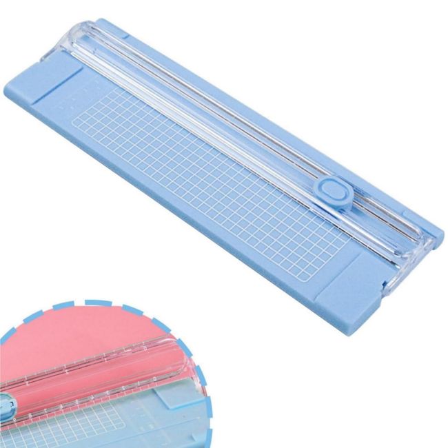 Paper Cutter, Paper Cutter, A4 Size Compatible, Lightweight, Mini Slitting Machine, Slide Cutter, Card Cutter, Ruler, Multi-functional, Copy Paper, Cardboard, Cover, Commercial Use, Home and School