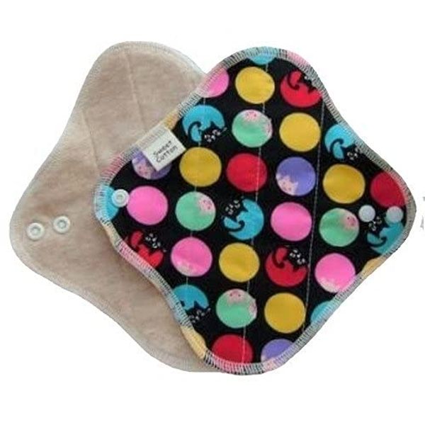 Organic Cotton Cloth Napkins D Series Liner: Colorful Dot Pigs