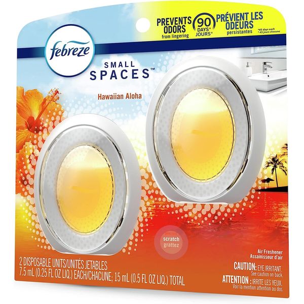 Febreze Small Spaces Air Freshener, Hawaiian Aloha, 2 count