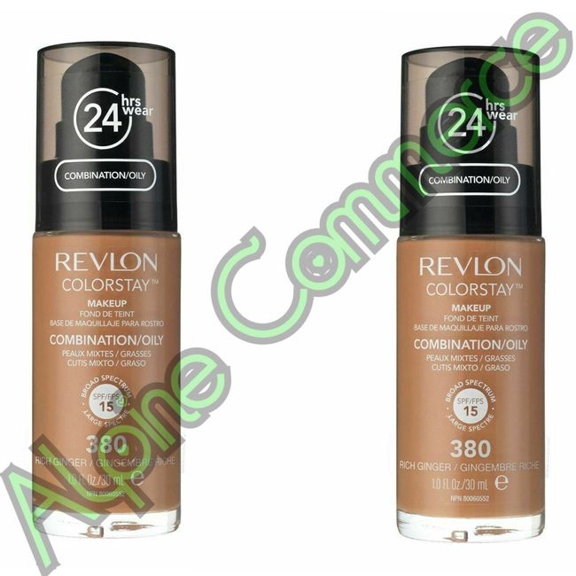 *2-Pack* Revlon ColorStay Makeup SPF/FPS 20 Combination/Oily Skin 380 Rich Ginge