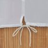 vidaXL Bamboo Rectangular Natural Laundry Basket