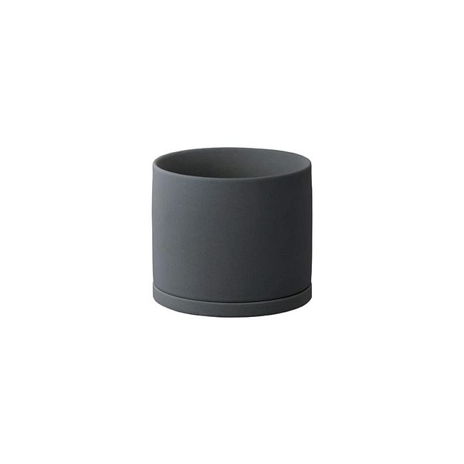 KINTO 29194 Plant Pot, 7.5 - 4.1 inches (191 - 105 mm), Dark Gray