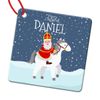 Personalised Any Name Square Christmas Bauble Tree Decoration Gift Present 67