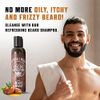 Viking Revolution Beard Wash & Beard Conditioner Set w/Argan & Jojoba Oils - Softens & Strengthens - Natural Sandalwood Scent - Beard Shampoo w/Beard Oil (5oz)