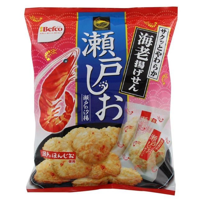 Befco Seto Shio Senbei Rice Crackers Shrimp Flavor 88g (Box of 12)
