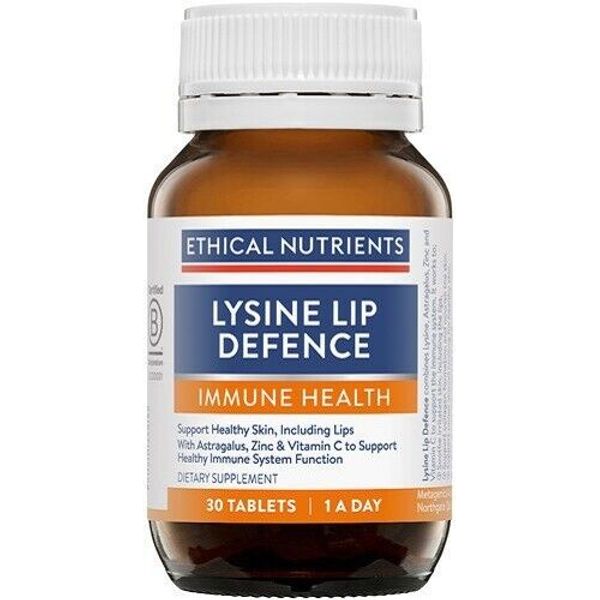 Ethical Nutrients Lysine Lip Defence Tablets 30 - with Zinc + Astragalus