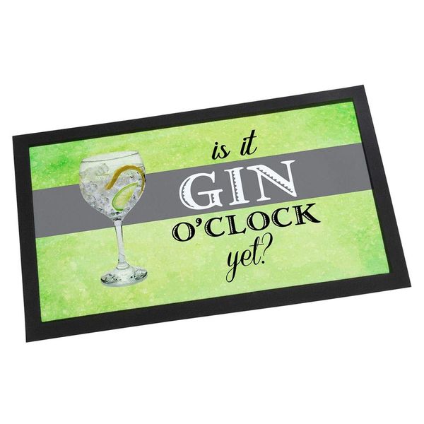 Gin O'Clock Bar Runner - Green glass - pub mat cocktail runner