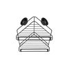 Croydex Stick 'n' Lock 2 Tier Corner Basket Matt Black