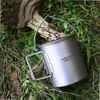 Lixada Portable Titanium Camping Picnic Mug with Foldable Handle Stil4 750ML