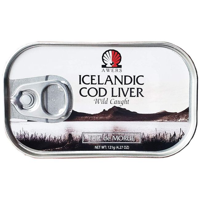 "Awers" Icelandic Cod Liver Pate Wild Cought (4.3 Oz / 121 Gr) Product of Iceland. Pechen treski