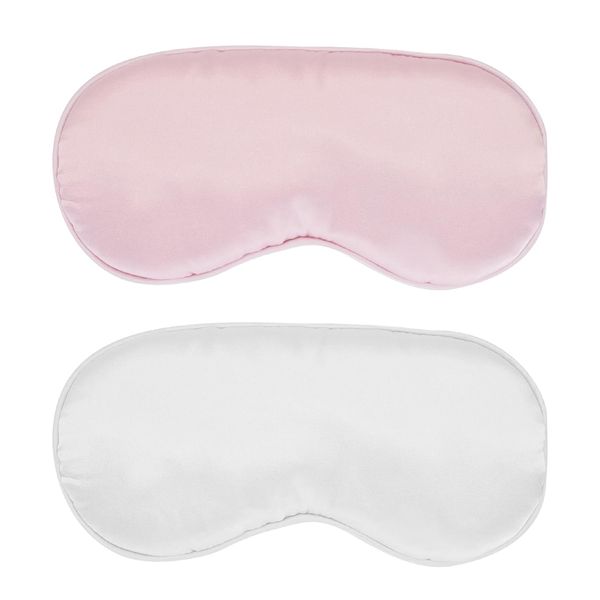 Sleep Mask, 2 Pack Silk Eye Mask for Sleeping Soft Eye Cover with Adjustable Strap Blackout Blindfold for Women Men Night, Travel, Nap, Meditation (Grey, Pink) A7FHSMYZ