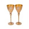 Silver & Gold Plated Brass Wine Glass Set ( 3.25" Diameter x 8.5")