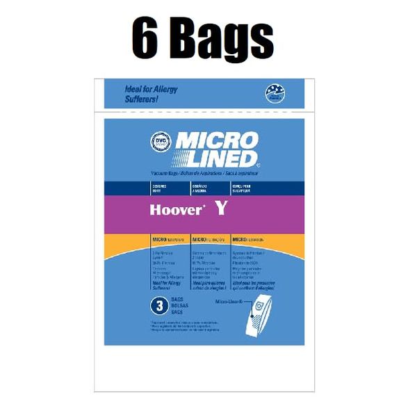 6 Bags For Hoover Style Z & Y Upright Vacuum Cleaner For Windtunnel SAVVY - Belts, V-Belts, Spare Parts For Lawn Mowers, Vacuum Cleaners and More