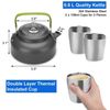 Odoland Camping Cookware Mess Kit, Lightweight Pot Pan Kettle with 2 Cups, Fo...