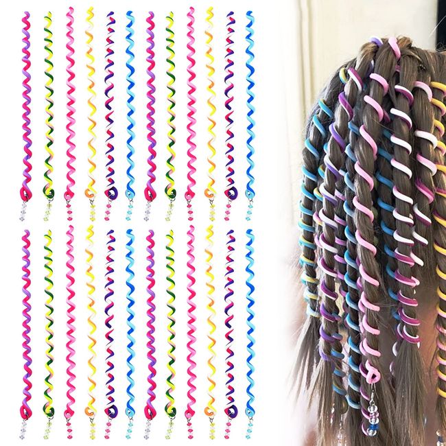 Bekecidi 24 Stück Haarstyling Twister Clips Braider Tool: Twist Hair Braider Tool DIY Zubehör Mädchen Colorful Hair Twist Tool Braided Hair Styling Zubehör Mädchen Colorful Hair Twist Tool