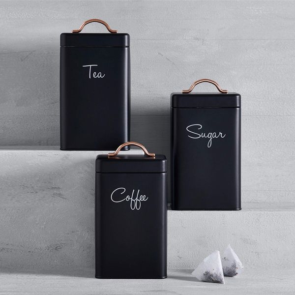 Tea Coffee Sugar - Kitchen Organisation Storage Decals Stickers Labels (Type 1)