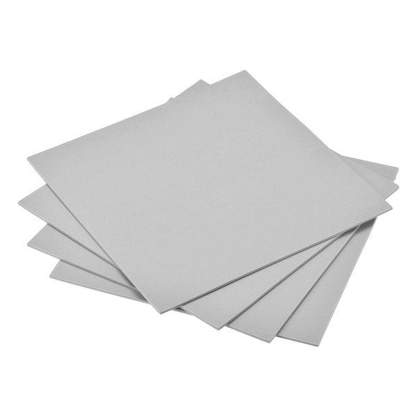 sourcing map Grey EVA Foam Sheets 10 x 10 Inch 3mm Thickness for Crafts DIY Projects, 4 Pcs