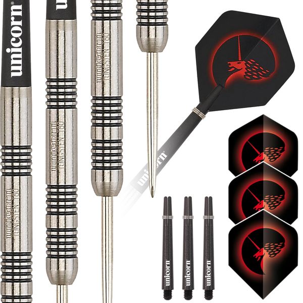 Unicorn Steel Tip Darts Set | Core Style 3 | Natural Tungsten Barrels | 25 g