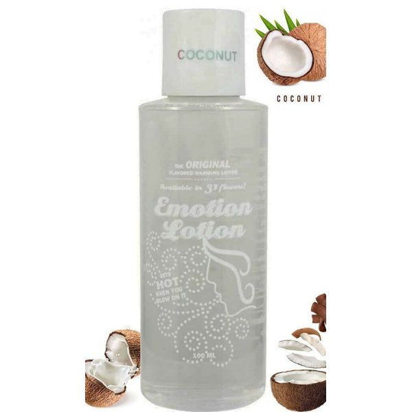 Emotion Lotion COCONUT Flavored WARMING Massage Lubricant 4oz - Made in USA