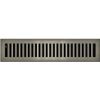 Brushed Nickel Plated Contemporary Floor Register 2"x14" NEW