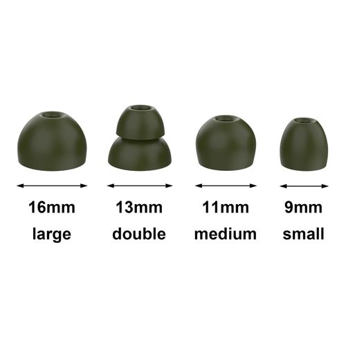 Toxaoii 8pcs Replacement Earbuds Eargels Silicone Ear Tips Compatible with Beats by dr dre, Powerbeats Pro, Beats x, Urbeats Wireless Earphone (Moss Green)