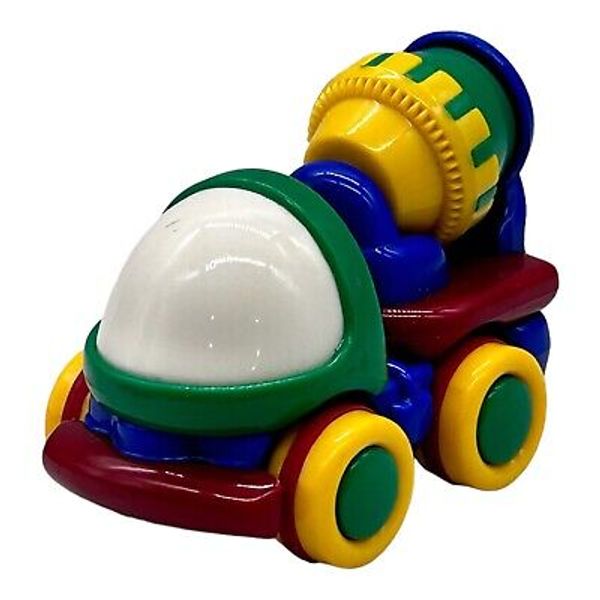 Schylling Animated Friction Cement Mixer Truck Plastic Vehicle Toy 3.5" Long