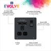 BG Electrical Evolve Single Switched Power Socket + 2 USB Charging Ports (2.1A)