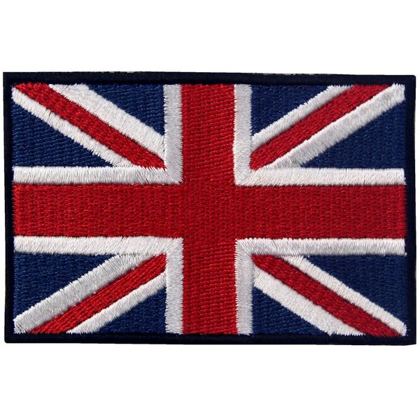 British Union Jack Embroidered Flag Emblem UK Great Britain Applique Iron On Sew On Patch