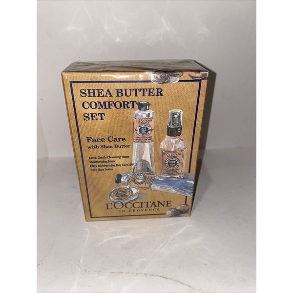 L'Occitane Shea Butter Comfort Set Face Care w/Shea Butter, 4 pcs, New/Sealed