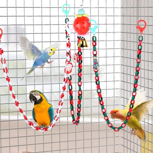 Parakeet Cockatiel Bird Toys, Hammock Swing Toy for Budgerigar, Conures, Love Birds, Finches, Mynah