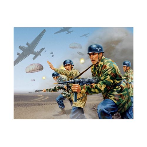 Airfix A02712V WWII German Paratroops Vintage Classics Figures 1:32 Scale Model Kit
