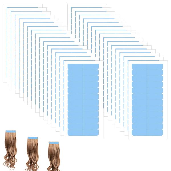 30 Sheets/360pcs Hair Adhesive Tapes, Double-Sided Pre-Cut Strong Human Toupee Extension Tape Tabs Replacement Extra Lace Wig Tape Beauty Tool