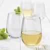 Libbey Vina Stemless White Wine Glasses, Set of 4