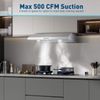 500CFM Kitchen Under Cabinet Range Hood 3-Speed Mechanical Control w/LEDs  Vent