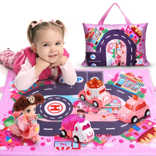 Dislocati Girls Toys for 1-3 Year Old Girls,Gifts for 1-3 Year Old Girls Toys Girl Car Toddler Girl Toys Age 1-3 Montessori Toys for 1-3 Year Old Girls Toy Cars Girls Birthday Presents Play Vehicles