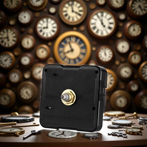Black Clock Mechanism- Clock Parts Clock Movement Mechanism Replacement High Torque Long Shaft Clock Hands High Torque Clock Movement Clock Repair Parts Clock Movements Clock Hardware