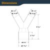 POWERTEC 70276 4-Inch to 2-1/2-Inch Dust Collection Splitter Fitting