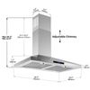 30" Wall-Mounted Range Hood Vent 450CFM 3-Speed Touch Control Stainless Steel