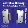 Hardware Essentials by Hillman Squeak-Proof 3-1/2in Square Radius Satin Brass Door Hinge (3 Count)