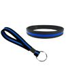 Thin Blue Line Decal Stickers, Wristband and Keychain Gift Package