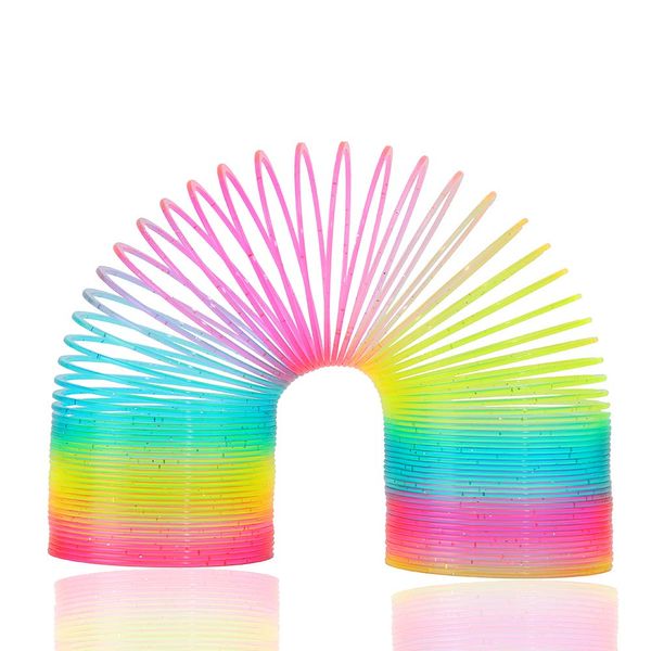 Magic Giant Rainbow Coil Toy - Jumbo Classic Multicolor Coil Spring Toy for Boys and Girls Birthday Christmas Party(4.2 x 4.2 inch)