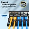 Enmane 8Port Patch Panel CAT6 Keystone Patch Panel Shielded Network Patch Patch with Smart Cable Management for Home/Office Network (1U 8Port, CAT6)