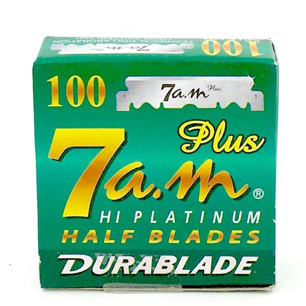 100 7 AM Replaceable Straight Edge Half Blades for Barber & Shavette Razors 
